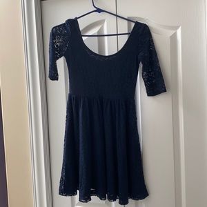 Navy lace dress